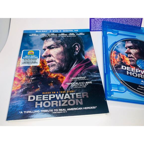 Deepwater Horizon Blu-ray + DVD + Digital HD Mark Wahlberg Kurt Russell GUC - Picture 2 of 11